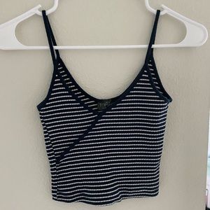 TopShop navy blue striped tank